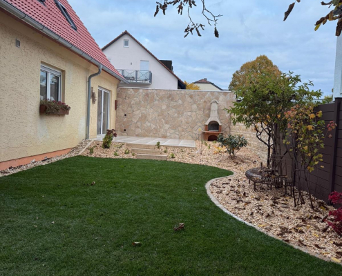 Terrasse in der Frontansicht